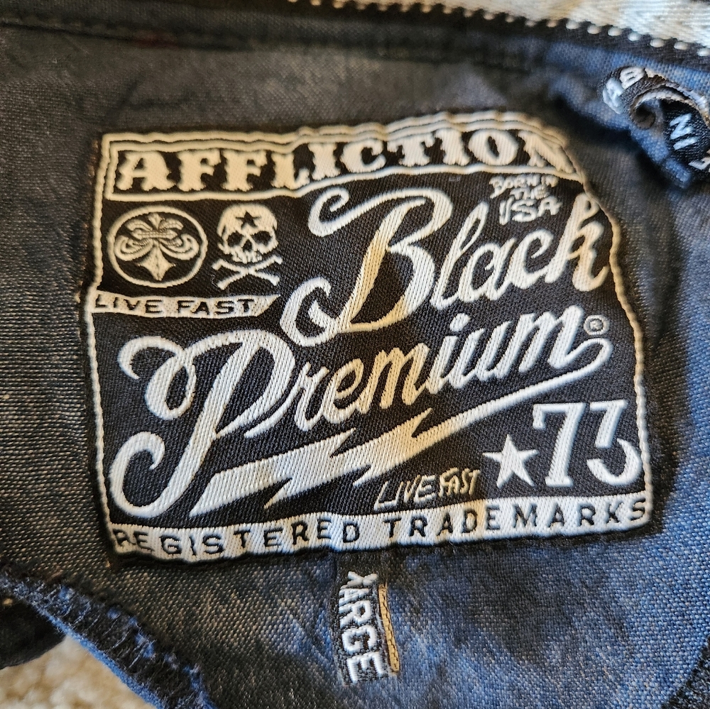 AFFLICTION Black Premium Long-sleeve Button-down - Size XL - Picture 12 of 12